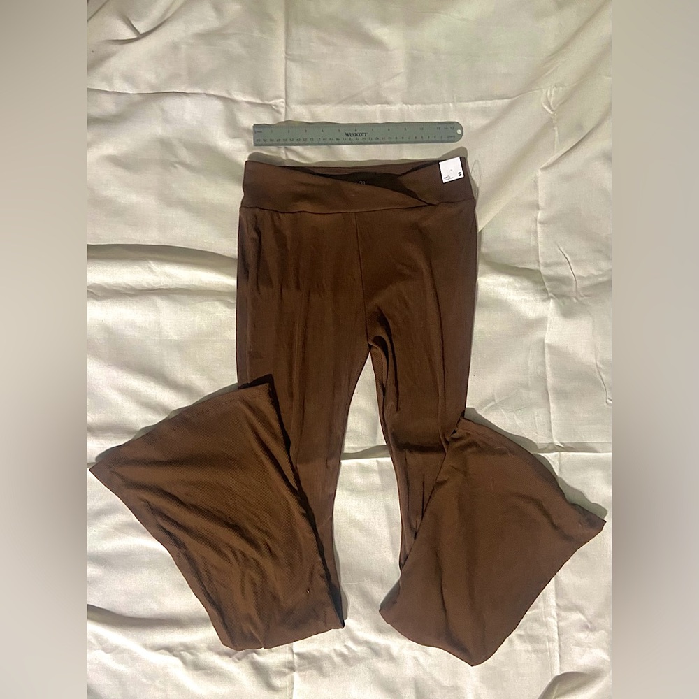 Brown Flared Leggings